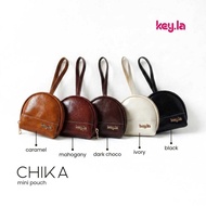 KEY.LA | CHIKA 1-COMPANY COIN WALLET MADE OF PREMIUM SYNTHETIC LEATHER, Fits Banknotes, Coins & Card