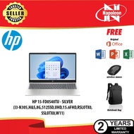 HP 15-FD0540TU - SILVER (I3-N305,H&S,8G,512SSD,UHD,15.6FHD,RSLOTX0,SSLOTX0,W11)