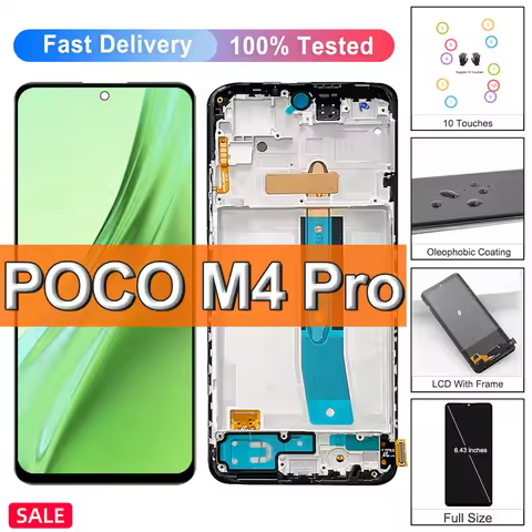 OLED Display For Xiaomi Poco M4 Pro 4G LCD Display Touch Panel Replacement For Poco M4 Pro 2201117PI