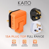 KAITO SIRIM 13A Soket Plug 3 Pin Plug Top Heavy Duty 13Amp Fused Kepala Plug Elektrik Plugtop (Black