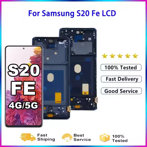 TFT/AMOLED S20 FE 4G 5G LCD For Samsung Galaxy S20 FE LCD Display Touch Digitizer For S20 FE 5G SM-G