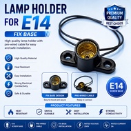 Fix Base E14 Lamp Holder Black Wire  // E14 Holder Tapak Lampu E14 Screw 1pcs