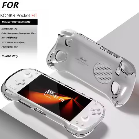 Soft TPU Protective Case For AYANEO KONKR Pocket FIT Wear-Resistant Waterproof Anti Drop Transprent 
