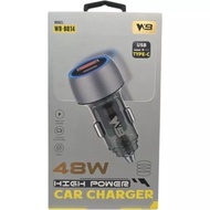 WB-B014 48W High Power Car Charger – USB + Type-C Fast Charging Adapter