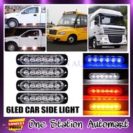 12-24V 6 LED Strobe light truck light Slim Amber Flash Light Bar Car Vehicle Emergency Warning Strobe Lamp