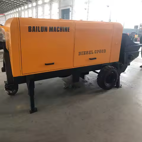Customized 9-50m3 Per Hour Trailer Concrete Pump Diesel Concrete Pump Machine For Sale