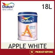 ICI DULUX 18L Ambiance Pearl Glo Wall Paint (25074 Apple White)