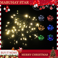 [COD] MABUHAY STAR Christmas Lights 100L LED Green Wire String Light Fairy Light Twinkle/Steady