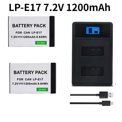 LP-E17 7.2V 1200mAh for Canon Camera Battery EOS M3 EOSM5 EOSM6 750D 760D 850D R8 R10 R50