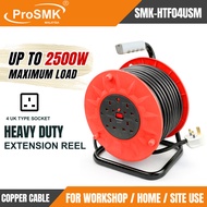 HeavyDuty 4 Universal Socket Wayer Extension Cable Reel power socket extension 13A MK Plug - Pro'SMK