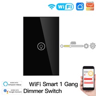 MOES Star Ring Series Tuya Smart WiFi 3 Way/Single Pole Push Button Light Switch Neutral Wire Requir