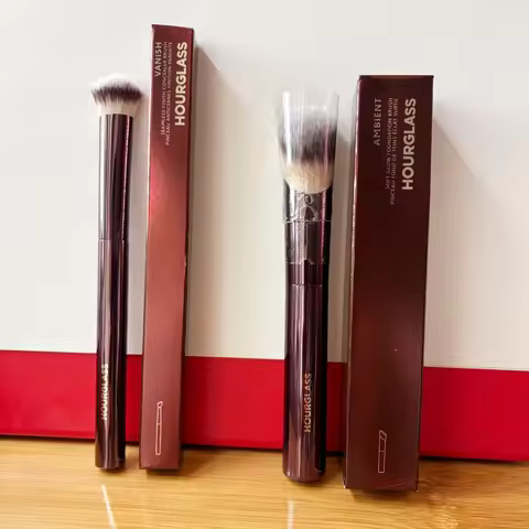 Hourglass Ambient Complexion Brush Set 2pcs Soft Glow Foundation Concealer Makeup Brushes Kit for Se