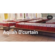 Skirting meja kantin, meja library (6x3) berukuran 18kaki & berpelekat