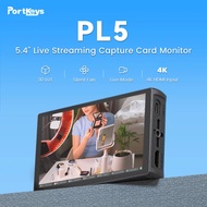 Portkeys PL5 5.4‘’ 500nits Live Streaming Monitor with Capture Card Function HDMIcompatible to USB3.