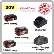 DongCheng 20V MAX Battery Charger Original 2.0Ah 4.0Ah 5.0Ah 2A Charger 4A Fast Charger 20V Battery 