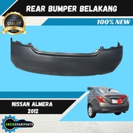 Nissan Almera 2012 Rear Bumper Belakang Good Quality 100% New PP Material Plastik