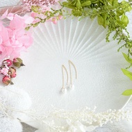 Akoya珍珠耳環 / K金 /  海水Akoya珍珠 日本製造 耳夾耳環