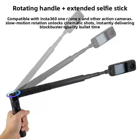 Bullet Time Rotating Handle Tripod Stand for DJI Osmo 360 Insta360 X5 X4 Panoramic Action Camera Acc