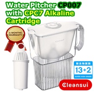 CLEANSUI  CP007 water pitcher with a CPC7 Alkaline cartridge to generating Alkaline water