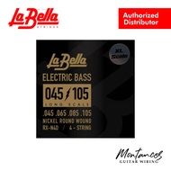 La Bella RX-N4D-XL | 4-String Bass String Set | 45-105 Extra Long Scale | Nickel Roundwound