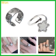 Won Open Rings Five-Pointed Stars Knuckles Rings Fashion Statement Jewelry