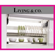 Kabinet Almari Rak Gantung Dapur Pinggan/ Kitchen Cabinet Dish Rack Drainer Dryer Plate Cup Rak Dapur Stainless Steel/