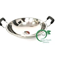 Updates - SMJ - SMJ - Frying PAN WOK COOKING PAN Thick STAINLESS STEEL Handle Frying PAN..