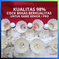 (GRADE SUPERS / 98% / 1 SLOP) USED BADMINTON SHUTTLECOCK SUPERS GRADE {98%} QUALITY USED / COCK KOCK