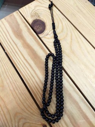 TASBIH PERMATA PETIR HITAM ASLI BATU 99 BIJI BEADS LIGHTNING STONE HIGH QUALITY GERMSTONE