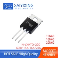 5PCS TO-220 16N60 20N60 MOSFET Transistor Field Effect Tube 15A 16A 20A