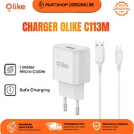 OLIKE C113M 5W 1A USB Charger Adapter Safe Charging Travel Charger + Micro USB Cable