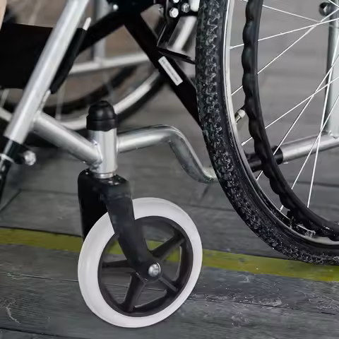 6 Inch Wheelchair Wheels 4 Pack Gray Replacement Casters for Walkers and Mobility Aid Accessories