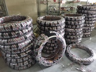 ยางขอบขาว ขนาด3.00-16 ลายหน้า+ลายหลัง 1คู่ Honda C92 C95 CD125 CD175 กระเป๋าเล็ก Suzuki S10 K125 Yamaha YA5 YA6 YA7 Kawasaki B1