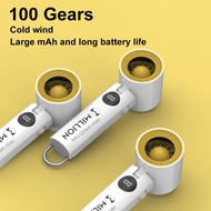 Fan Portable Strong Wind Handheld Fan 100 Level Strong Wind Portable Fan Mini Folding Small Fan LED 