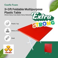 3V  3x3  Folding table meja lipat plastic table study table square table outdoor table