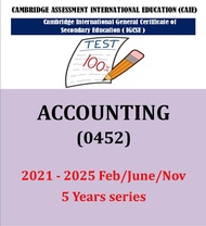 Igcse ACCOUNTING 0452 (PAPER 1 & 2) 2021 - 2025 Nov Past Papers.