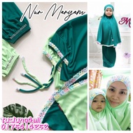 Telekung Lace Sedondon ibu anak Mint Green &amp; Emerald Green