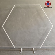 Hexagonal Wedding Arch Props Shelf Ornament Metal 1.5m 2m Backdrop Flower Stand Home Party Decoratio