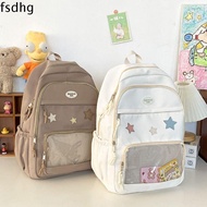 FSDHG หลายสี Itabag ค่ะ ไนลอนทำจากไนลอน ถุงซิปซิป ถุงป้ายโปร่งใส ตลกๆ คาวาอิ กระเป๋าเป้นักเรียน เด็ก