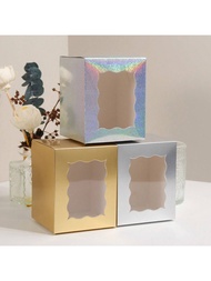 20 hộp quà trưng bày cửa'sổ 8x8x10cm, thích hợp đựng ly rượu, nến, quà tặng tiệc phù dâu, 9 oz, hộp 