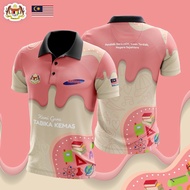 negara sejahtera edition malaysia kami guru tabika kemas 3d polo shirt（ Shirt+Muslim long sleeved）