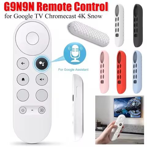 For Google G9N9N Remote Control Bluetooth IR Voice For Google G9N9N TV Chromecast 4K Snow Replacemen
