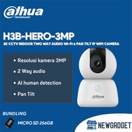 DAHUA H3B HERO 3MP 2K CCTV INDOOR TWO WAY AUDIO WI-FI 6 PAN TILT IP WIFI CAMERA FREE MICRO SD 256GB