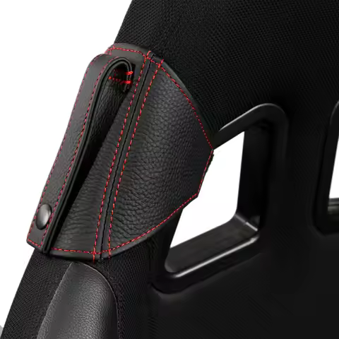 JDM Racing Bucket Seat Belt Holder Protector Genuine Leather Seatbelt Guide for BRIDE RECARO SPARCO 