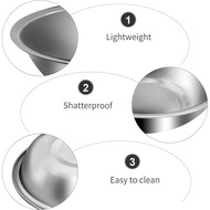 10Pcs Small Stainless Steel Bowls, 6 1/2" Wide Kitchen Metal Bowl with Flat Base, 3/4" Quart Prep Bo