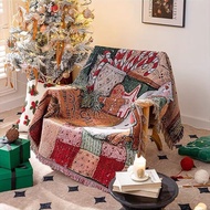 Christmas Couch Blankets, Xmas Cotton Blankets  Washable Couch Covers for Home Sofa Couch Chair Livi