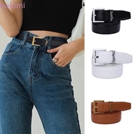 bolo Lady Belt Elegant Skinny Waist Belt for Dress Skinny PU Belt Golden Buckle Simple Buckle for Su