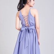 紫和藍色舞會禮服塵土飛揚的紫色連衣裙夏季連衣裙搖擺連衣裙