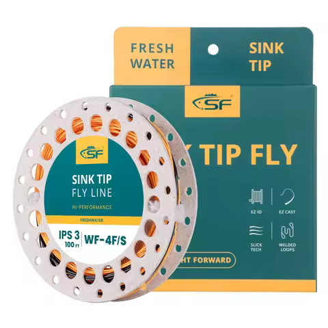 SF 100 FT Hi-Viz Fly Fishing Line Weight Forward Taper Fly Line Sinking Tip Line WF 3 4 5 6 7 8 9 WT