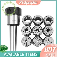 10Pcs ER32 Spring Collets Set 2/4/6/8/10/12/16/18/20mm + MT3  ER32 Collet Chuck Morse Taper Holder